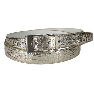 CTM Leather Croc Print Belt